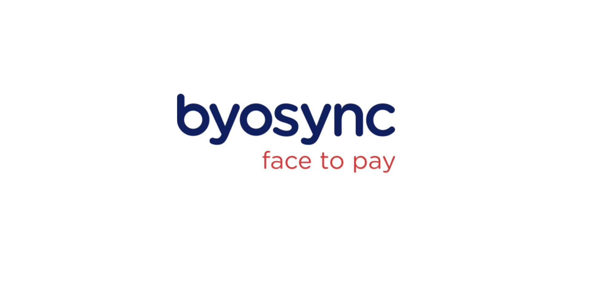Byosync wordmark with the line “face to pay”
